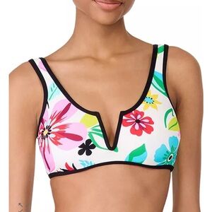 Kate Spade New York Printed V Wire Bikini Top NWT Size L